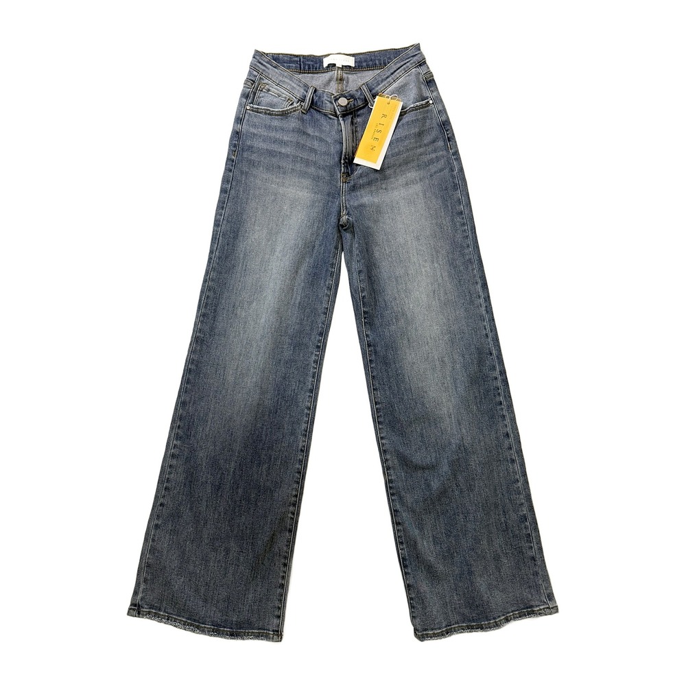 Risen Jeans Wide Leg High Rise Medium Wash Denim RDP5276 Size 11/30